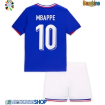 Maglie da calcio Francia Kylian Mbappe #10 Prima Maglia Bambino Europei 2024 Manica Corta (+ Pantaloni corti)